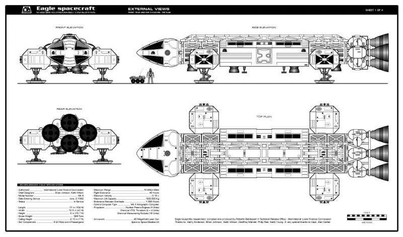 Space 1999 - Eagle Blueprint Exterior