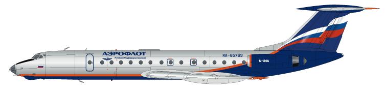 Tu-134 Aeroflot nnc Side View