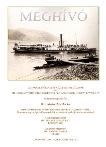 Meghivó

A Magyar Hajó Gyártás 175 éve
