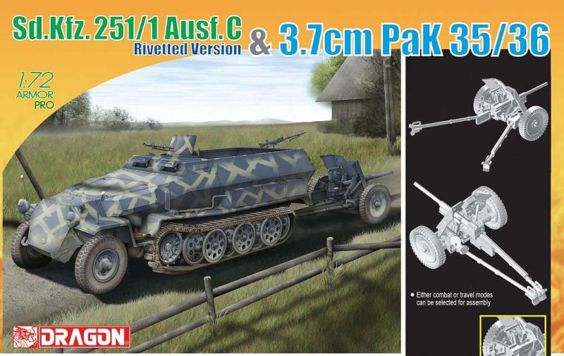 Sd.Kfz 251/1 Ausf. C Rivetted version & 3.7cm Pak 35/36; maratással