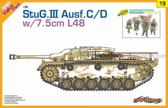 StuG III. Ausf.C/D w/7,5cm L48 + 4 páncélgánátos(Wiking divison, Hungary 1945) + magic track, maratás