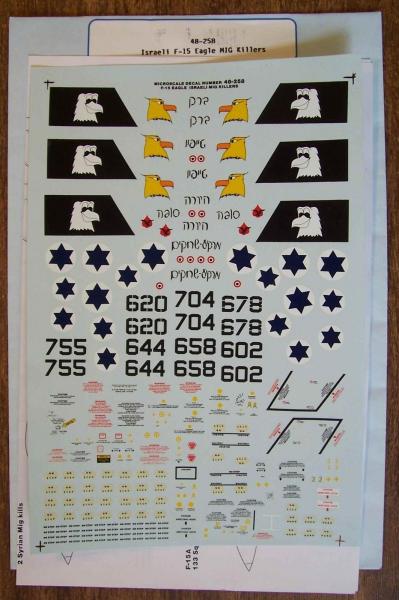 1/48 Microscale Decal 48-258 F-15 Mig killers