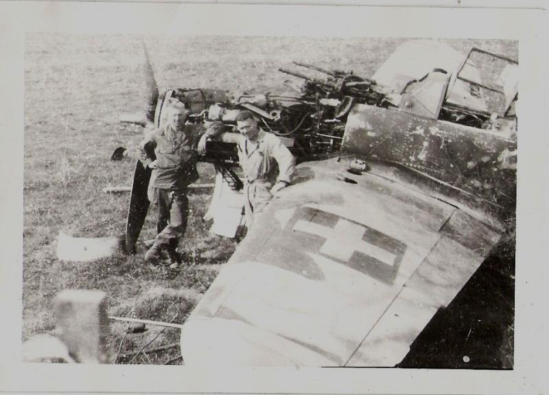 a0238 ME fighter. stripped for parts. Guns still in place. Virg and Kenny Cham airbase. April 24