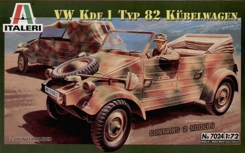 VW Kdf. 1 Typ 82 Kübelwagen; 2 kit a dobozban!