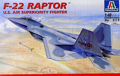 1.48 italeri F-22 raptor 4000ft+posta