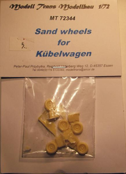 Sand wheels for Kübelwagen; gyanta