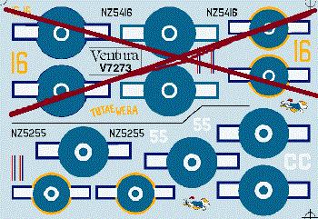 1/72 Ventura decals V7273 matrica az NZ5255 rg-hez (donald kacsáshoz)  600 Ft