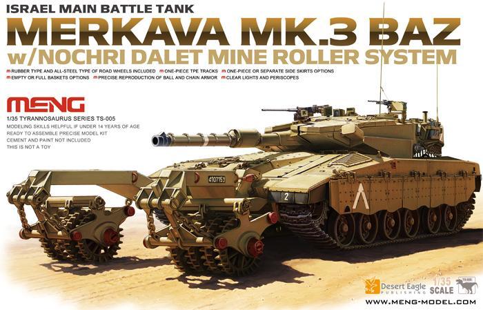 TS-005 Merkava Mk.3 BAZ Israel Main Battle Tank with Nochri Dalet mine roller 1