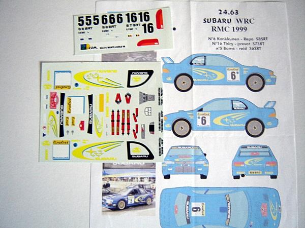 Subaru Impreza WRC matrica,1999 Monte,CB.COM,1000 forint