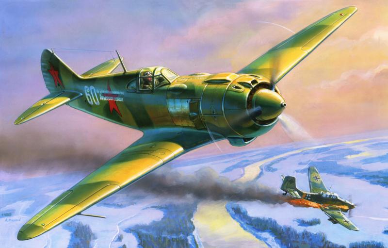 La-5 Soviet fighter; pilóta figura