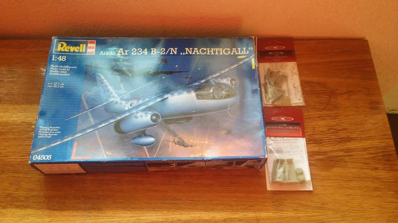 6500,-

Revell 1/48 04505 Arado Ar-234B-2/N
+ FM Detail 480206 Ar-234 undercarriage
+ FM Detail 480204 Ar-234 cockpit 
