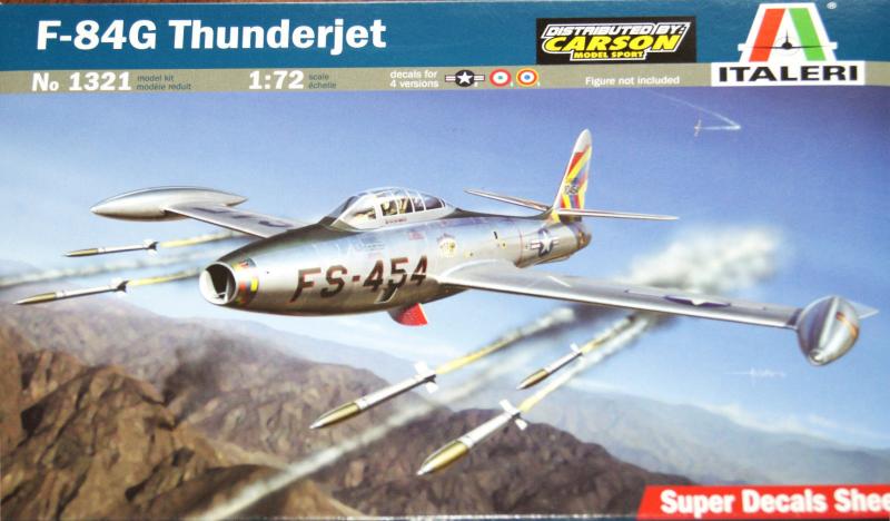 F-84G Thunderjet Super Decal set; 2 amerikai, francia és olasz matricák