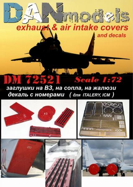Dan Models Mig.29 exhaust air intake covers + decals

2500 Ft 1:72