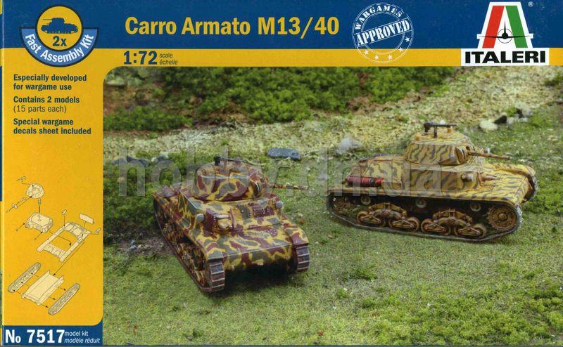 Carro Armato Italian Medium Tank M13/40; 2 kit a dobozban!