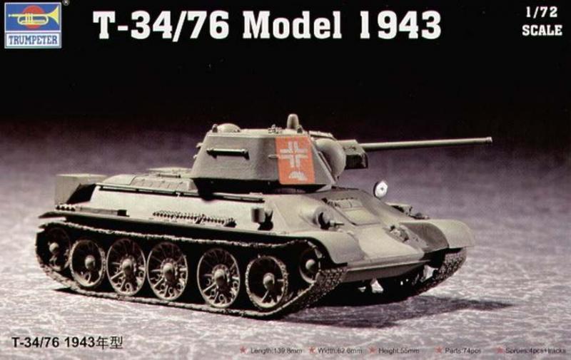 T-34/76 M1943; német és szovjet matrica