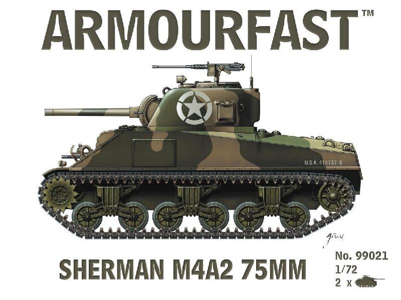 Sheman M4A2 75mm; 2 kit van a dobozban