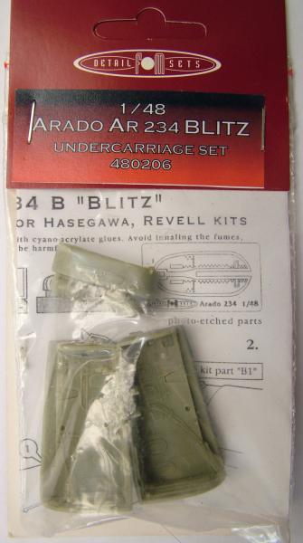 Arado Ar 234 Blitz Undercarriage set; gyanta + réz + film