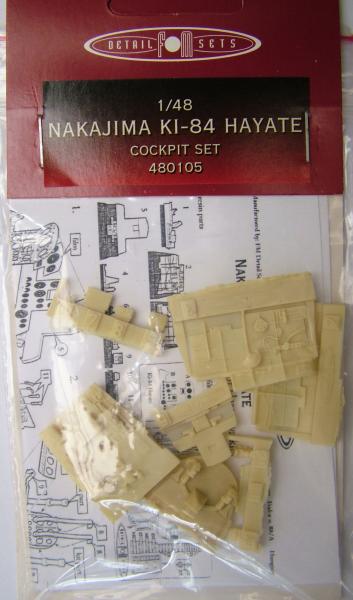 Nakajima KI-84 Hayate cockpit set; gyanta + réz + film