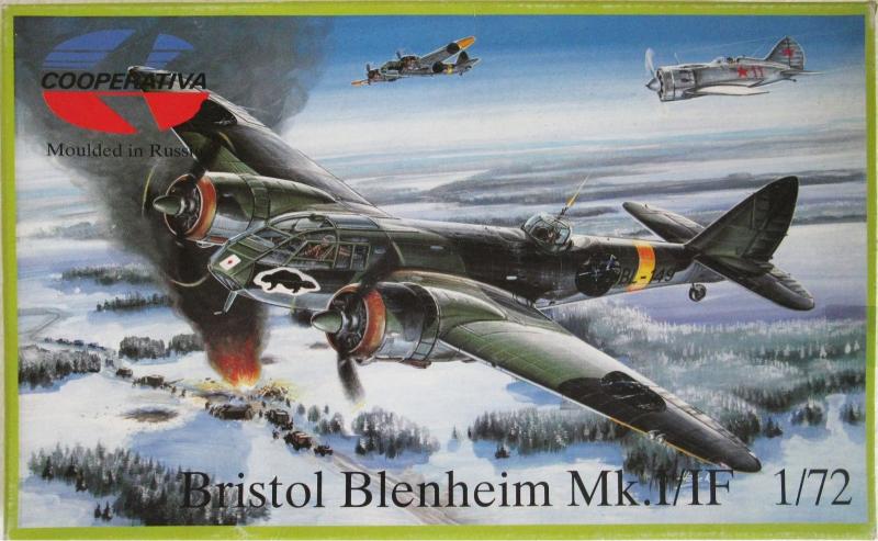 Bristol Blenheim Mk.1/IF; maratás+film, finn és angol matricák, 3 pilóta figura