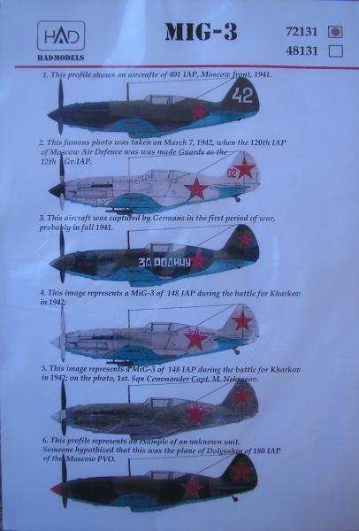 HAD 72-131 MiG-3 matrica

1800.-Ft