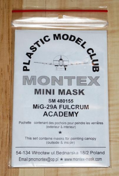 MONTEX MINI MASK SM 480155 MiG-29A FULCRUM ACADEMY maszk