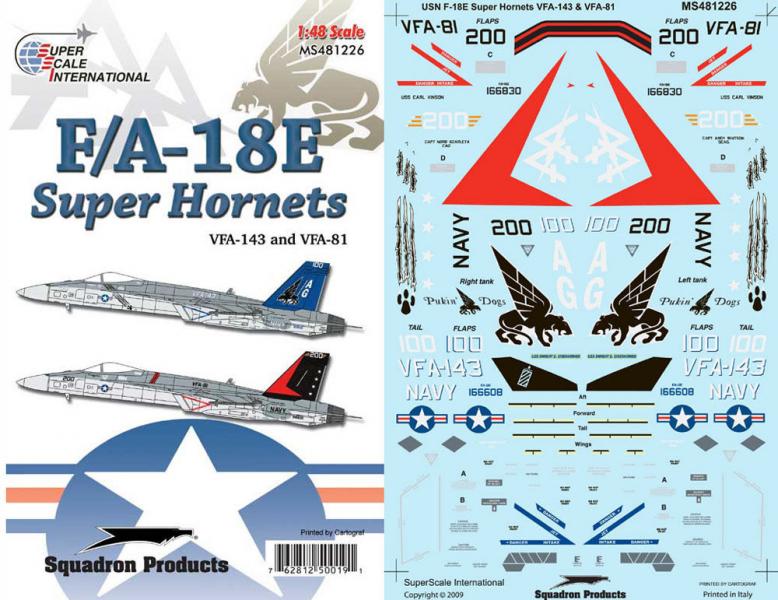 1/48 F/A-18E Super Hornet VFA-143 Pukin Dogs & VFA-81

4000.-