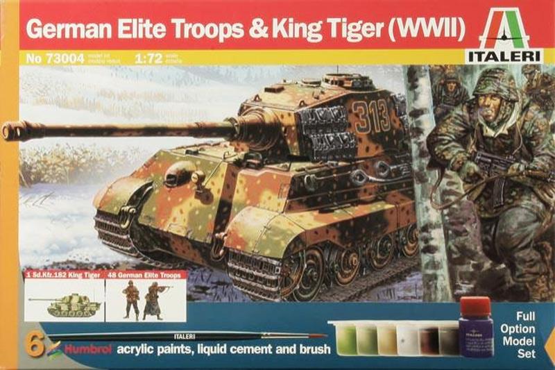 German Elite Troops & King Tiger; Királytigris + 48 figura + 6 féle festék