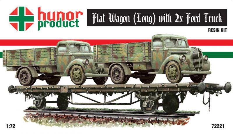 Flat wagon + 2x Ford

1:72 9000Ft