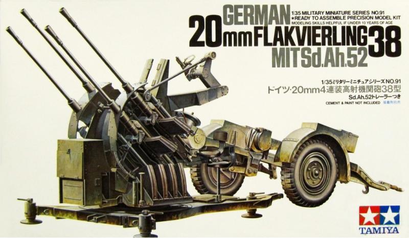 German 2cm Flackvierling 38 w Sd.Ah.51
