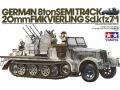 Tamiya 35050 German Half Track Sd.Kfz. 7 1; gumi kerekek, 5 figurával