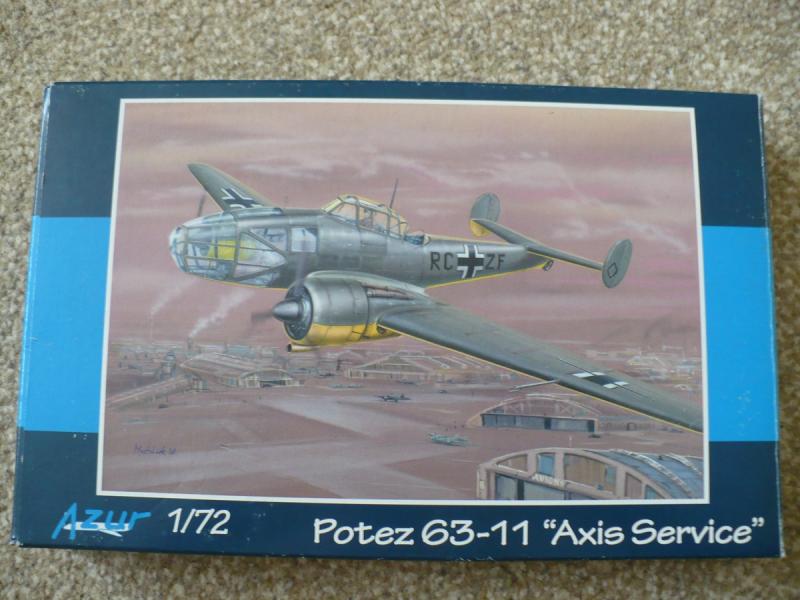 72-es Azur Potez 63-11 magyar matricával és gyári gyantával 5000Ft