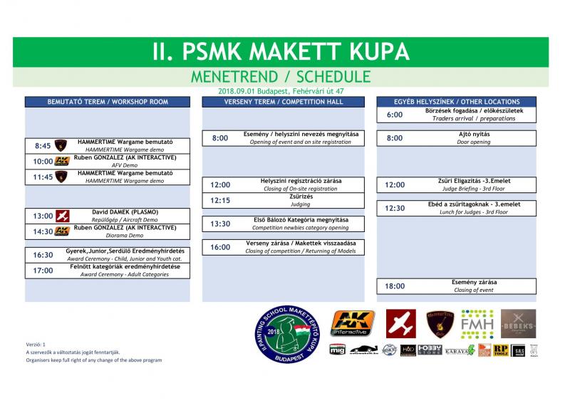 menetrend

A II. PSMK kupa tervezett menetrendje.
