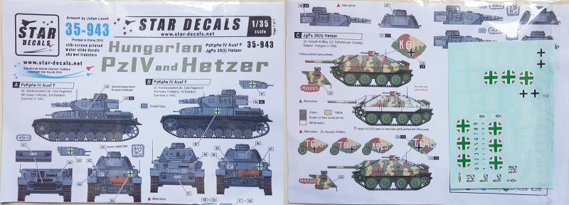 Star Decals 35943 Hungarian PzKpfw IV and 38(t) Hetzer