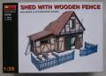 7000 shed with wooden fence