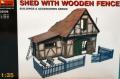 7000 shed with wooden fence