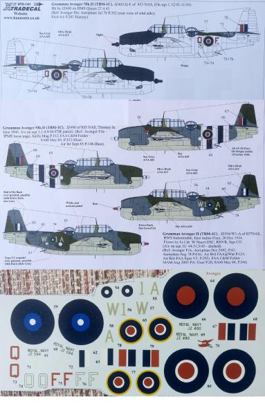 Xtradecal X72-141 Brit Avenger decal