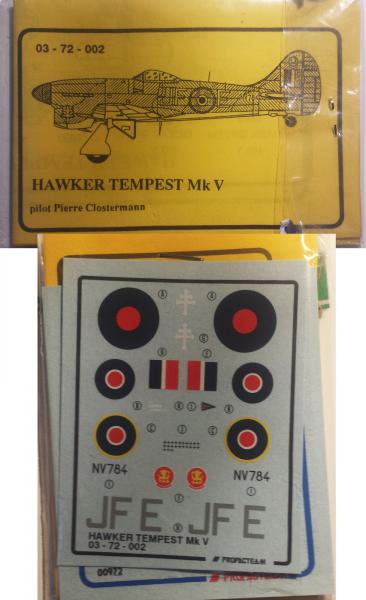 Propagteam 03-72-002 Hawker Tempest Mk V. waterslide decal