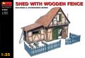 7000 shed with wooden fence