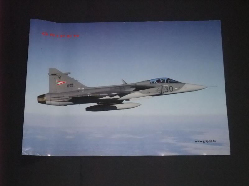 JAS-39C Gripen poszter 30x42 cm (ingyen elvihető)