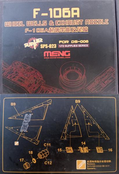 MENG SPS-023 F-106 wheels and exhaust nozzle doboz
