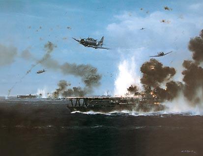 IJN Akagi under attack of USN SBD 1