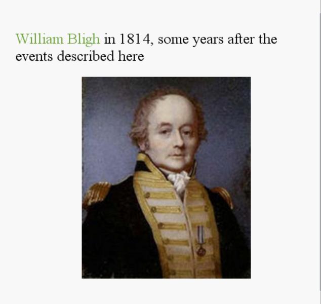 Captain Sir William Blight 1789