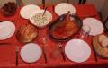 asztal 31-e sült malac,baconos sajttorta, fasírt, francia saláta, kenyérke