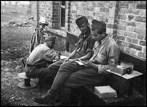 Letters from Hungary, Don Army, 1942

In the noise, danger, and uncertainty of the war, letters sent by wives, mothers, daughters, and sweethearts were very much appreciated by the often lonely and despondent men at the front. As in the case of these Honveds resting behind the front lines, both reading and writing personal letters was was an important aspect of maintaining their emotional balance. 


