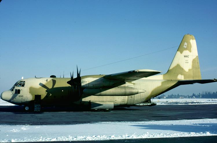 C-130E 70-1260 MAC Iran camo in snow