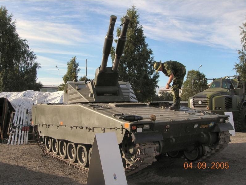 CV90  AMOS 120mm  Svédország-Finnország