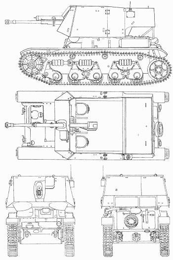 PanzerJäger R35(f)

A négy nézeti rajz, ami alapján a felületek ki lettek szerkesztve.