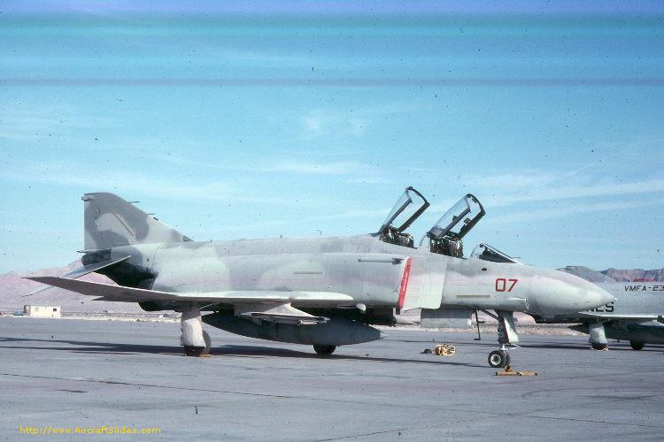 F-4J 155840 WT07 RARE CAMO SHOT 1982 VMFA232