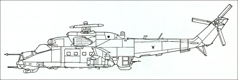 Drawing of the Mi-24VD