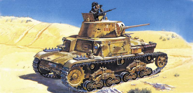 M-13/40 olasz Medium Tank; 1 figurával